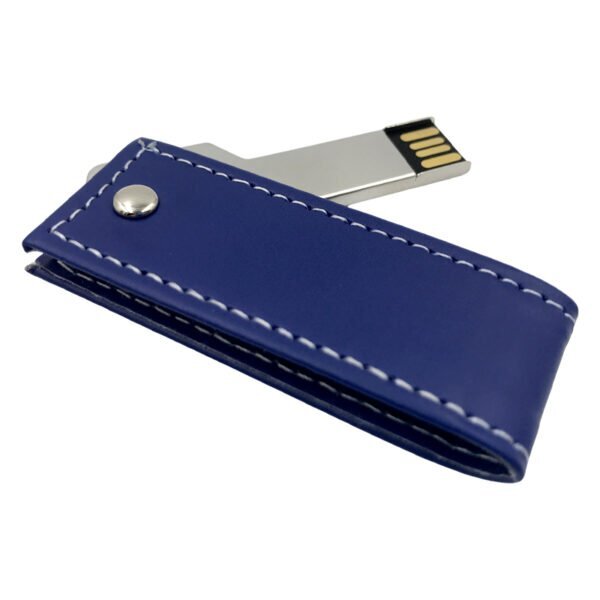 Stitched Rotating Leather Sleeve USB Flash Drive detail view 4 - custom leather USB flash drive by YOUSAN