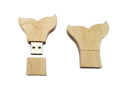 Fish Shape Wooden Flash Drive