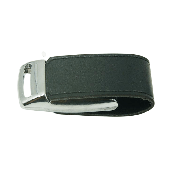 Smooth pebble-grain leather USB