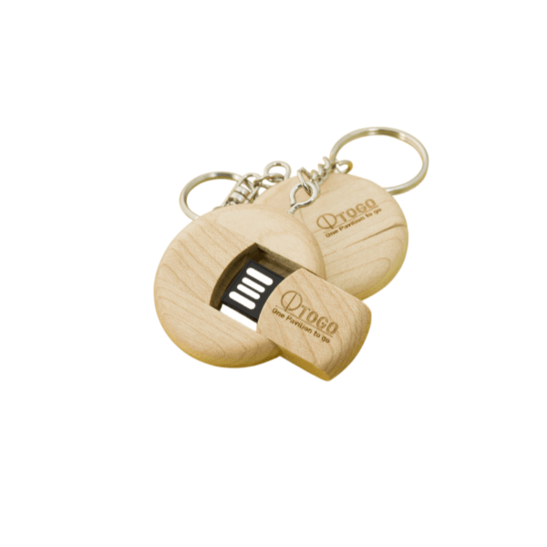 USB 3.0 Small Round Wooden USB Flash Drive - custom USB 3.0 flash drive with logo, made by YOUSAN USB manufacturer