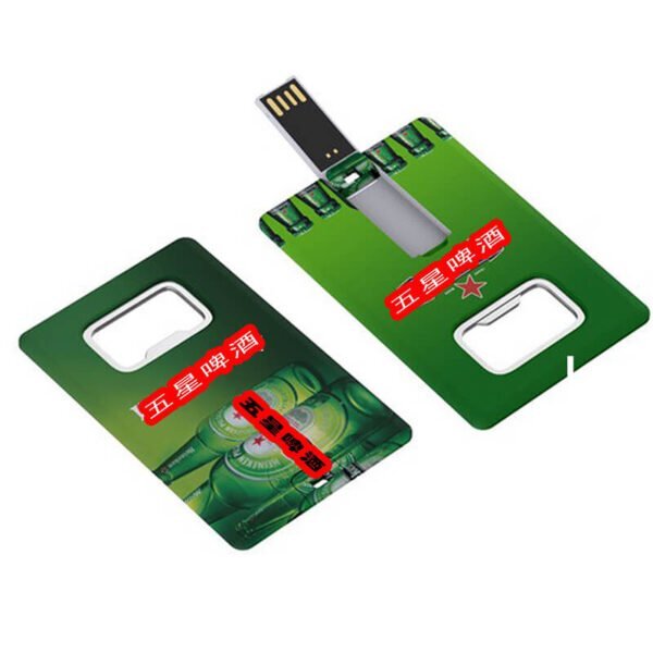 Bottle Opener Card USB Flash Drive - custom card USB flash drive with logo, made by YOUSAN USB manufacturer