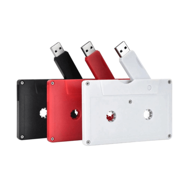 Custom Cassette USB Flash Drives - custom USB flash drive with logo, made by YOUSAN USB manufacturer