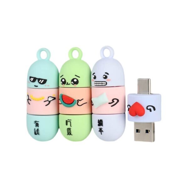 Capsule Cartoon USB Flash Drive - custom OTG USB flash drive with logo, made by YOUSAN USB manufacturer