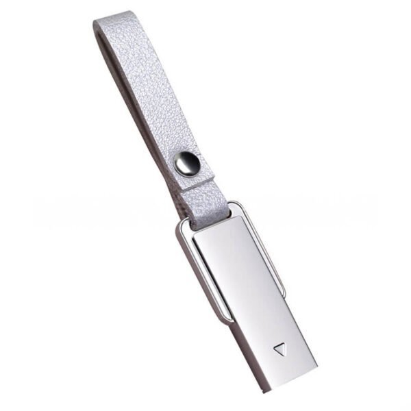 Fashion Metal USB Flash Drive with Leather Strap - custom metal USB flash drive with logo, made by YOUSAN USB manufacturer