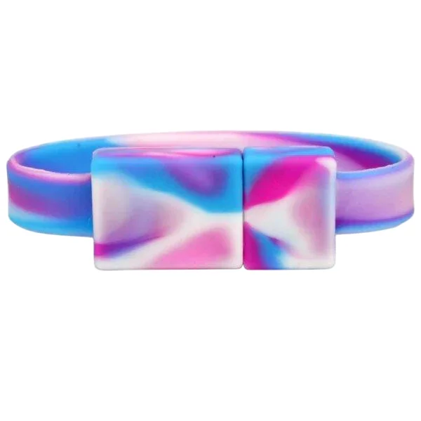 Wristband shaped custom PVC USB flash drive with wearable gradient color PVC wristband with hidden USB - promotional USB drive by YOUSAN USB manufacturer