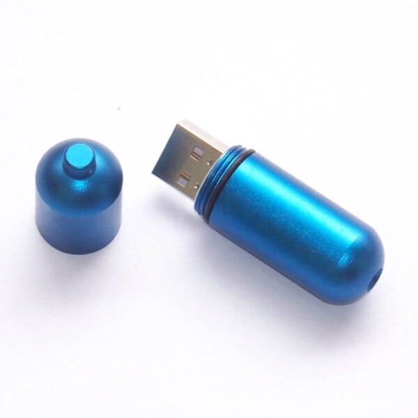 Custom Metal Cylinder USB Flash Drive - custom metal USB flash drive with logo, made by YOUSAN USB manufacturer