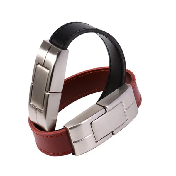 Leather Wristband USB Flash Drive - custom wristband USB flash drive with logo, made by YOUSAN USB manufacturer