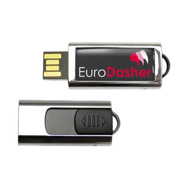 Push-Pull Epoxy USB Flash Drive - custom plastic USB flash drive with logo, made by YOUSAN USB manufacturer