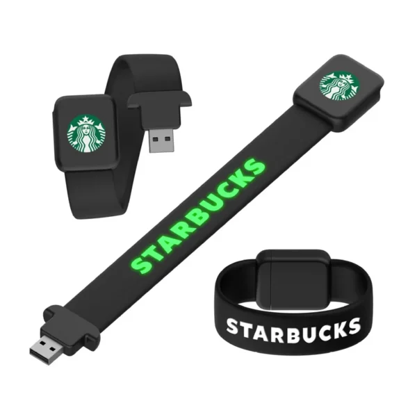 Bracelet USB Flash Drive with LED Light detail view 3 - custom wristband USB flash drive by YOUSAN