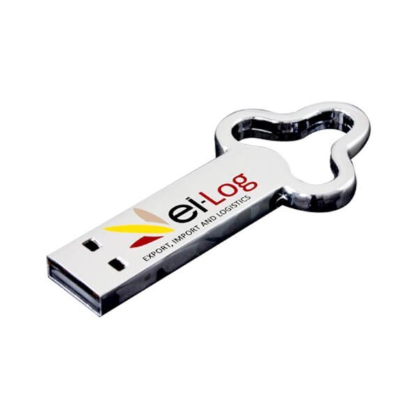 Petal-shaped Key USB Flash Drive - custom key-shaped USB flash drive with logo, made by YOUSAN USB manufacturer
