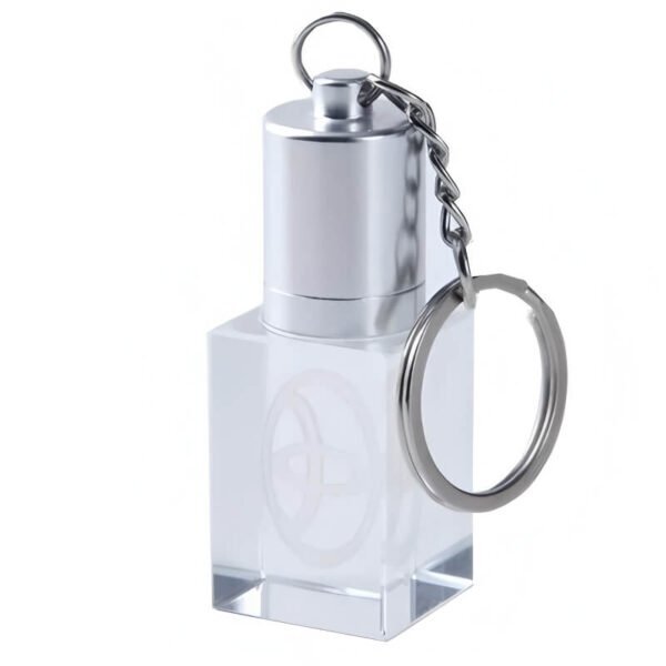 Cube-shaped Crystal Light-up USB Drive - custom crystal LED USB flash drive with logo, made by YOUSAN USB manufacturer