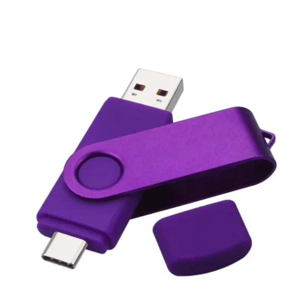 Custom Type-C Rotating USB Flash Drive - custom swivel USB flash drive with logo, made by YOUSAN USB manufacturer