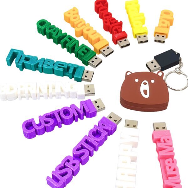 English Letter shaped custom PVC USB flash drive with customizable 3D English letter with smooth edges and uniform color - promotional USB drive by YOUSAN USB manufacturer