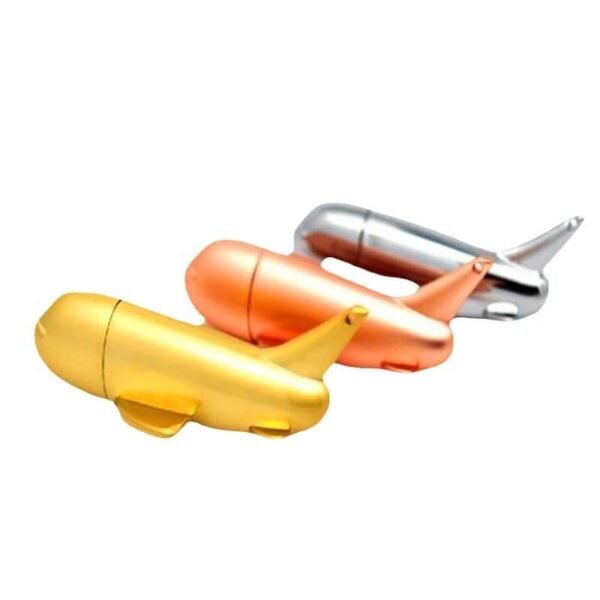 Metal Airplane shaped custom PVC USB flash drive with zinc alloy airplane with metal fuselage and wings - promotional USB drive by YOUSAN USB manufacturer