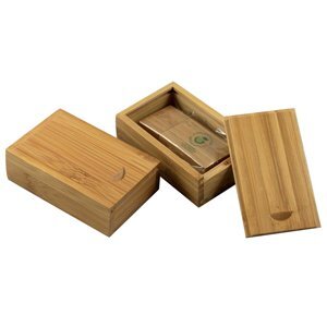Set di scatole in bambù naturale per chiavette USB