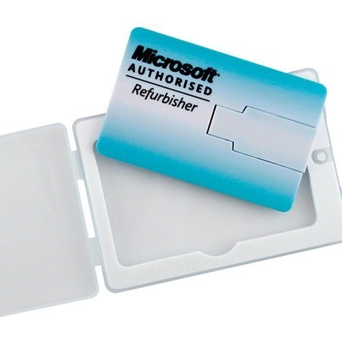 Custodia in plastica bianca con cerniera per chiavetta USB a forma di card