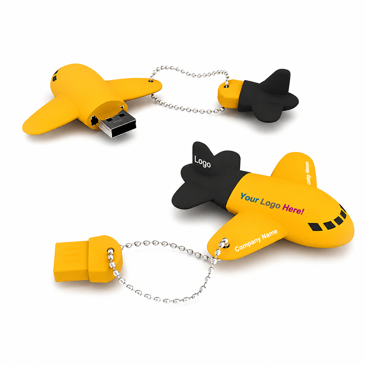 custom airplane-shaped promotional USB flash drives