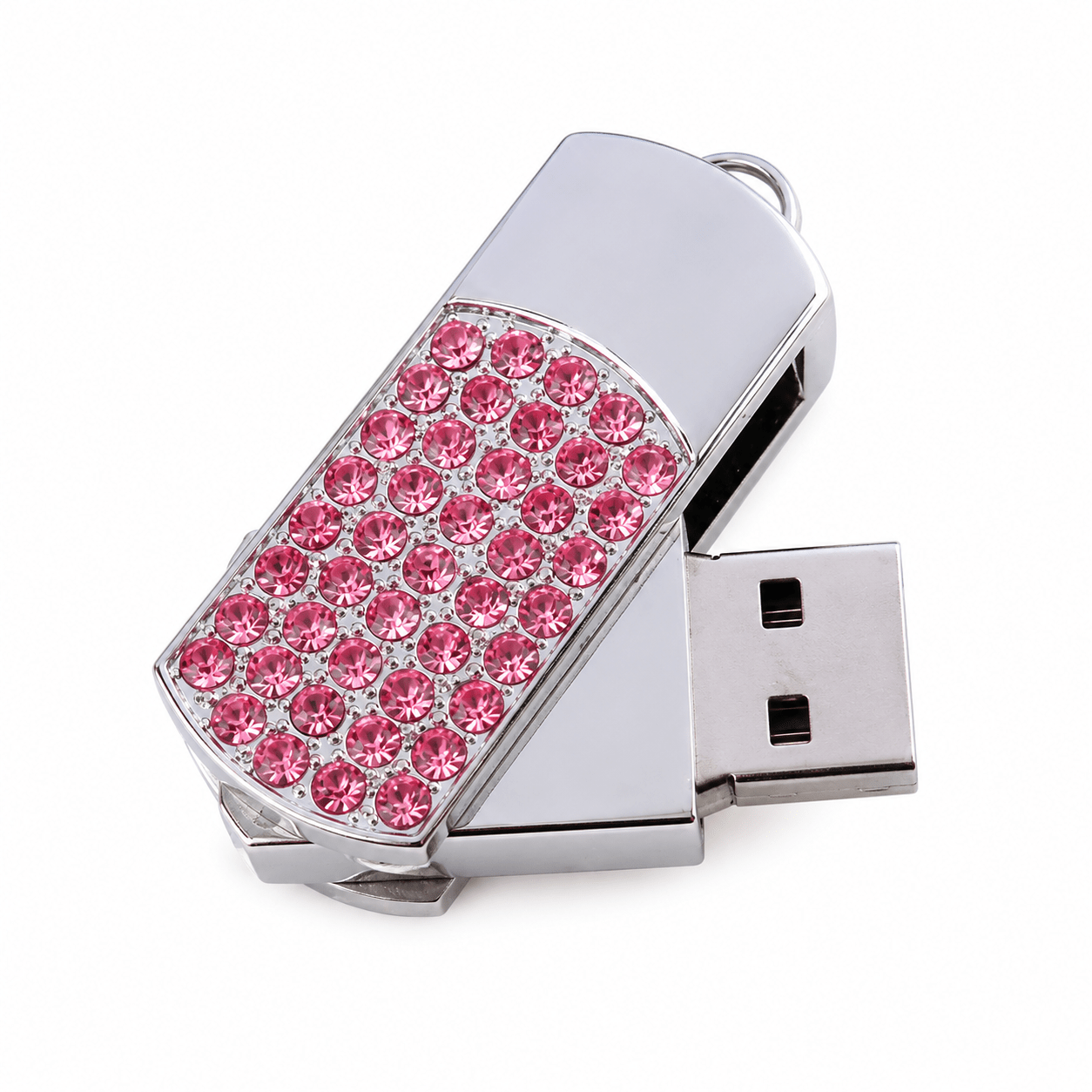 pink crystal swivel jewelry USB flash drive