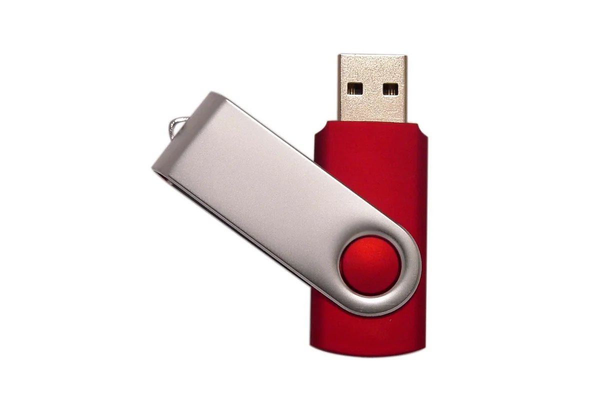 chiavetta USB promozionale a rotazione rossa