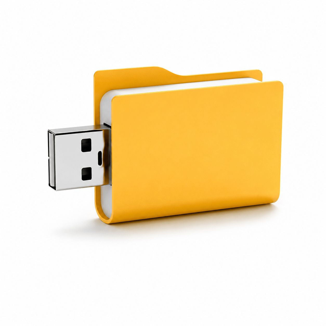 yellow folder-shaped USB flash drive