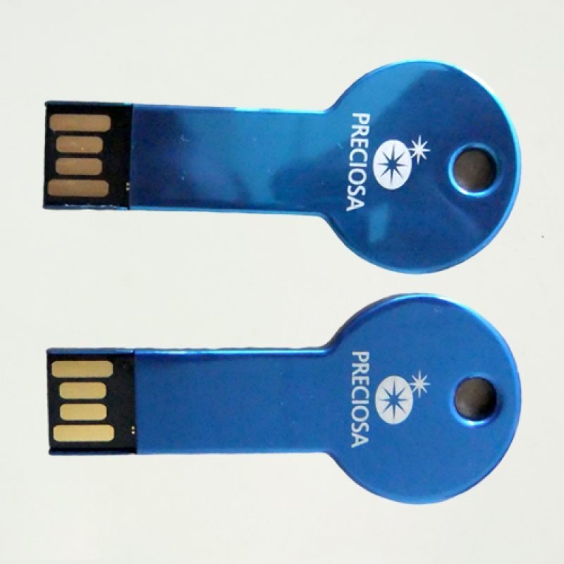 Circular Metal Key USB Drive